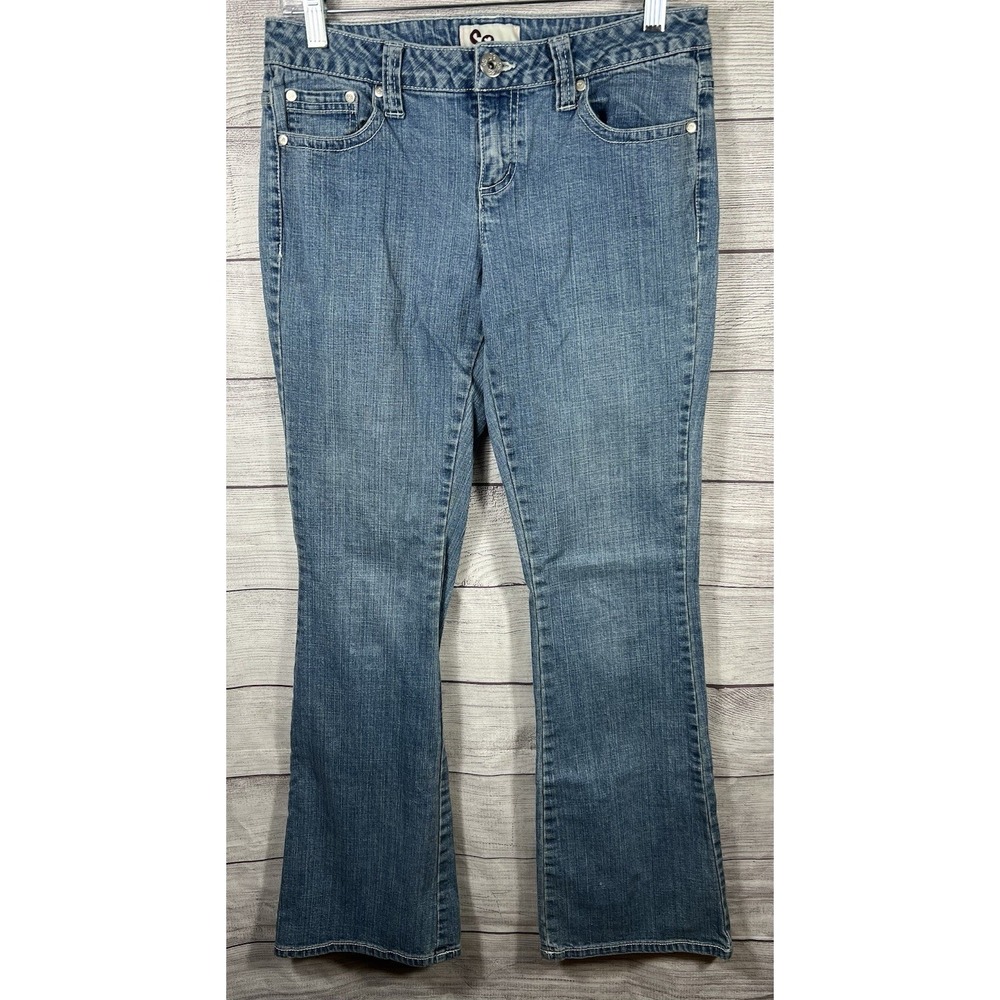 Y2K SO Flap Pocket Bootcut Jeans Medium Wash Women's Size 9 Average Stretch‎